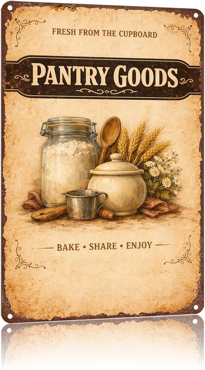 Metal Sign Vintage Pantry Good - Good Floral & Wedding Decor Supply Photos ulasan dan harga